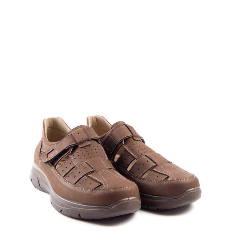 SANDALIA CERRADA GRASA MARRON 36111GS