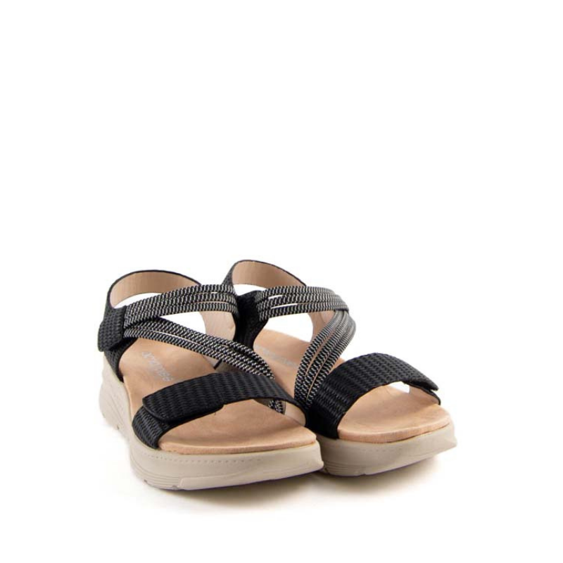 SANDALIA TIRAS ELASTICAS NEGRO ABZ26560