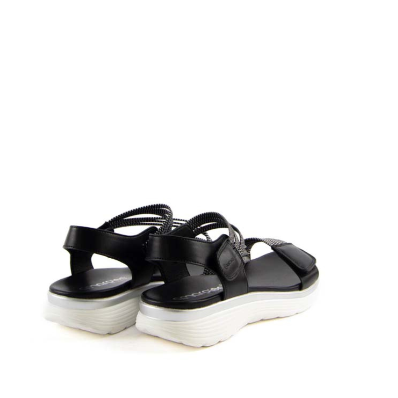 SANDALIA TIRAS ELASTICAS NEGRO ABZ26591
