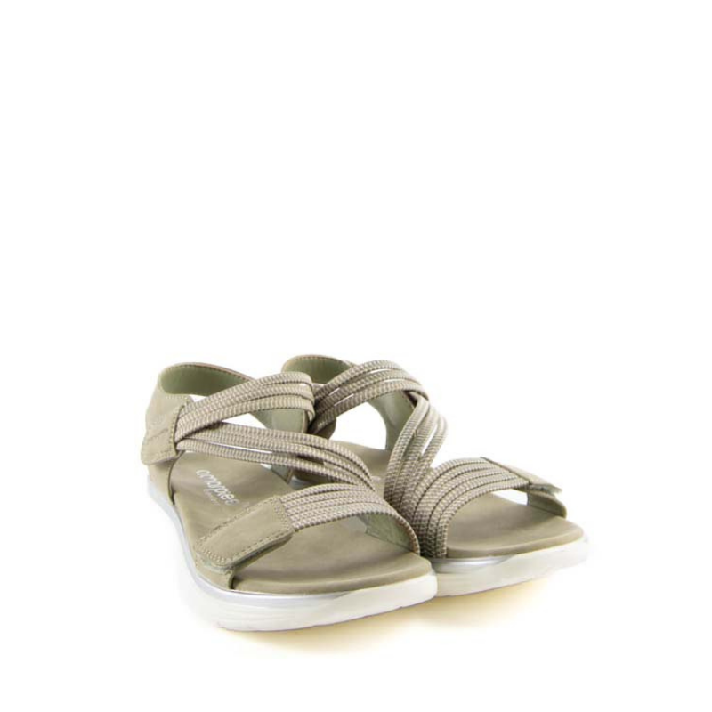 SANDALIA TIRAS ELASTICAS VERDE ABZ26591