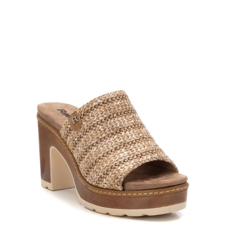 ZUECO RAFIA TACON TAUPE 172703