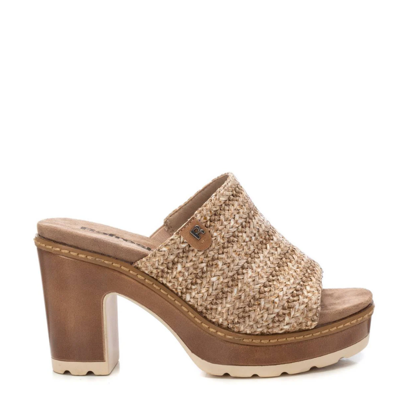 ZUECO RAFIA TACON TAUPE 172703