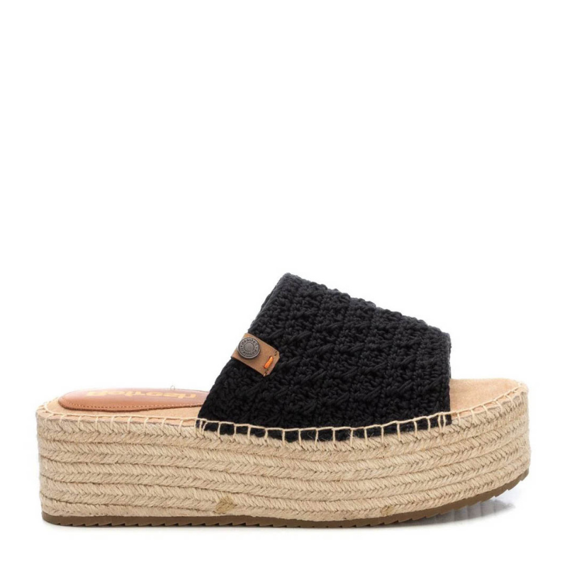 SANDALIA RAFIA VOLUMEN NEGRO 172459