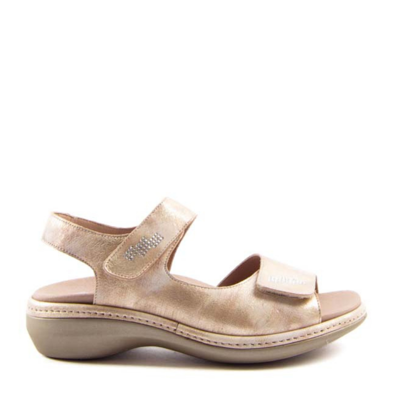 SANDALIA VELCROS STRASS BEIGE 250820