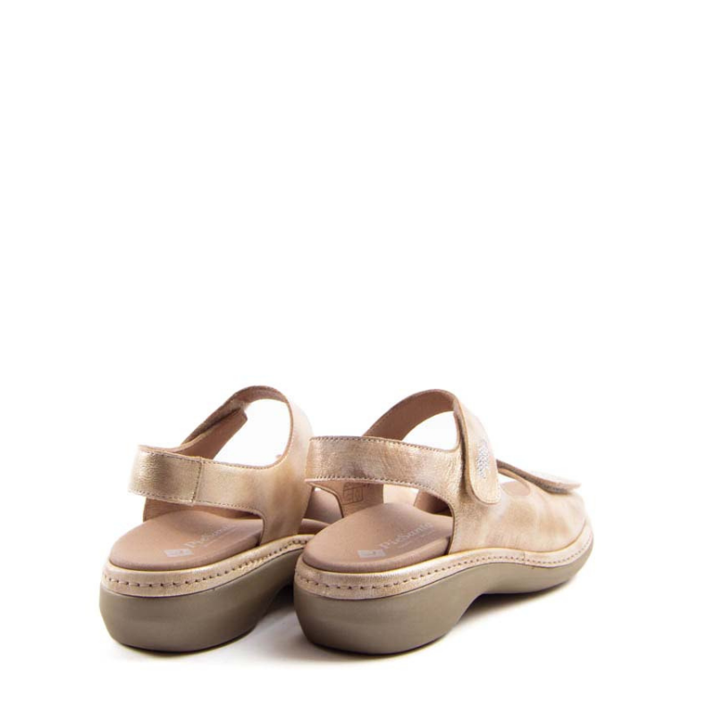 SANDALIA VELCROS STRASS BEIGE 250820