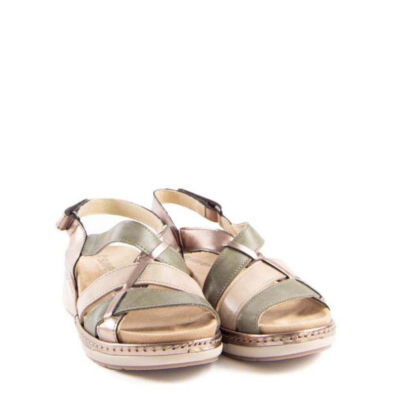 SANDALIA TIRAS COMBI PLATINO HUNTER 3316