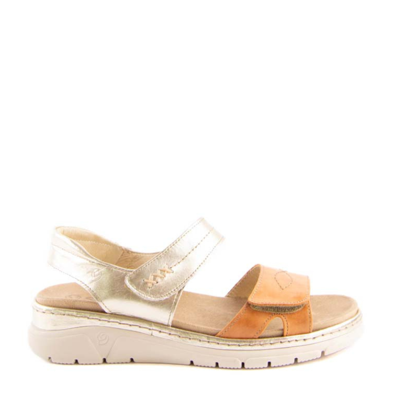 SANDALIA VELCROS ORO TIGER 3350