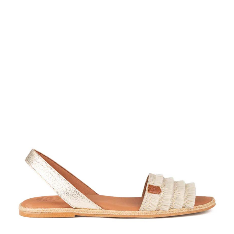 SANDALIA MENDOZA FLECOS BEIGE MS34201