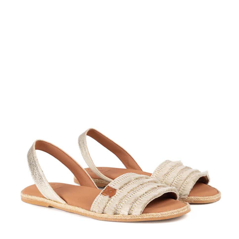 SANDALIA MENDOZA FLECOS BEIGE MS34201