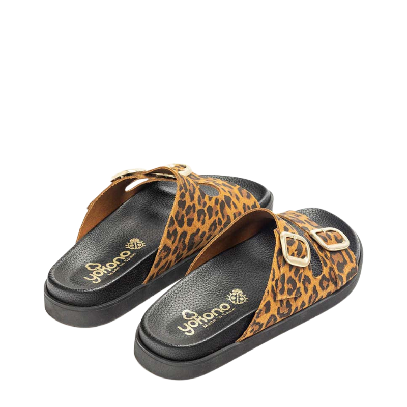 BIO DOBLE HEBILLA LEOPARDO MORENA700