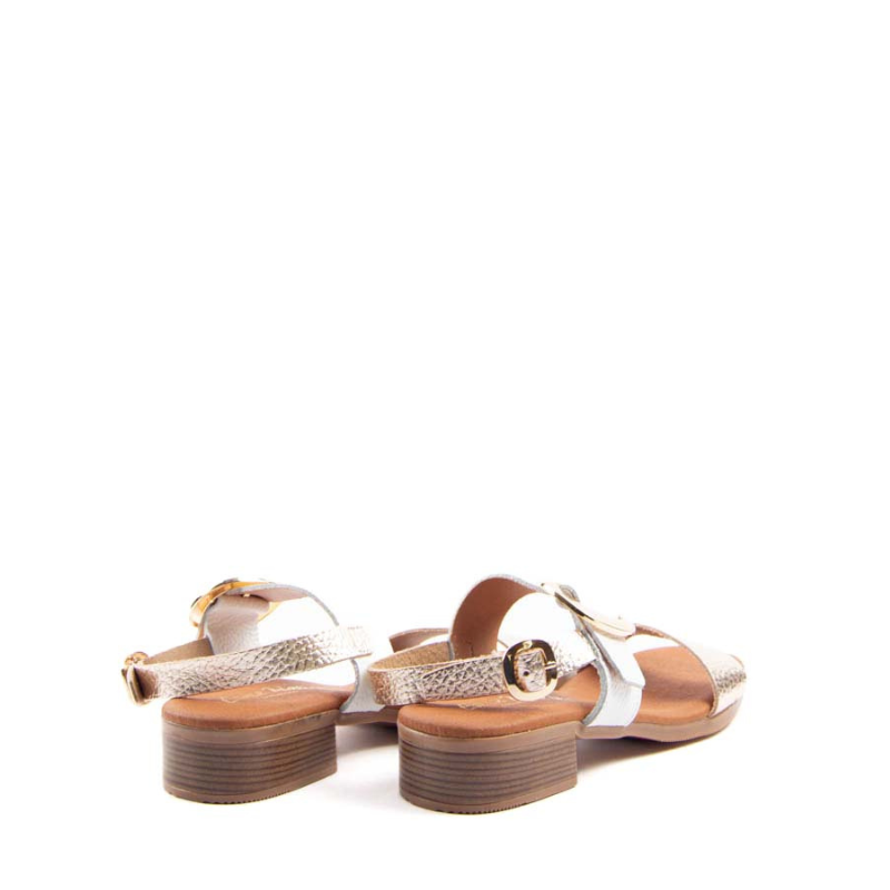 SANDALIA DOBLE TIRA HEBILLA BLANCO 5609