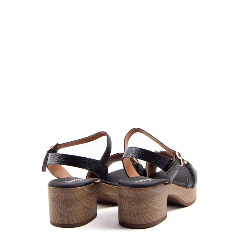 SANDALIA MADERA APLIQUE NEGRO 5626