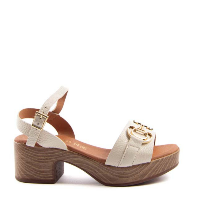 SANDALIA MADERA APLIQUE HIELO 5626