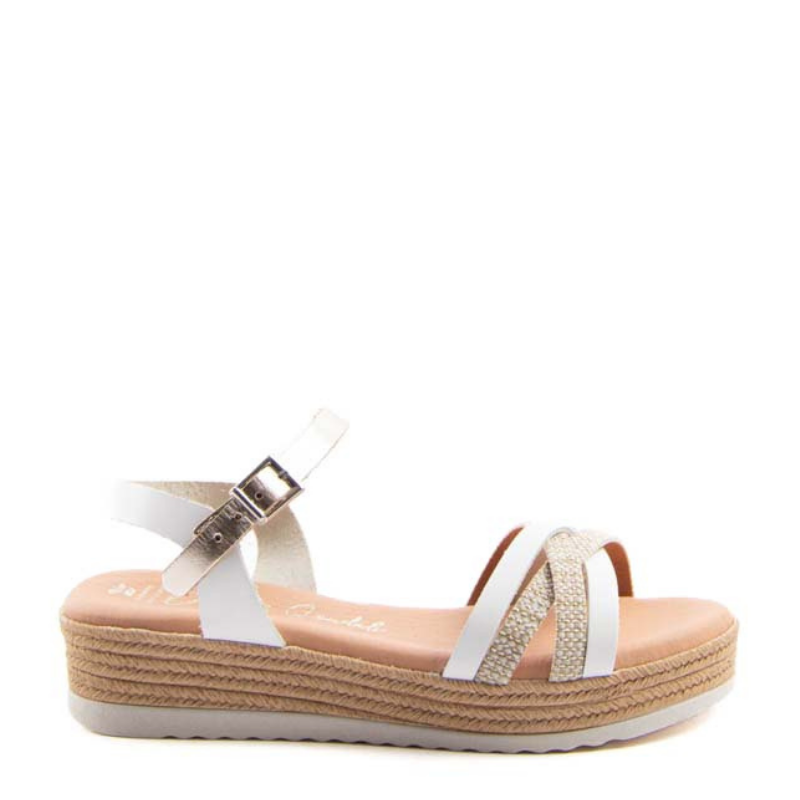SANDALIA TIRAS COMBI BLANCO 5775