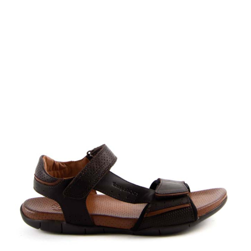 SANDALIA VELCROS MARRON 858