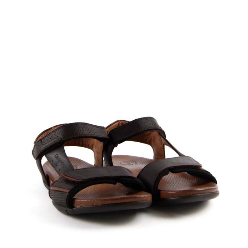 SANDALIA VELCROS MARRON 858