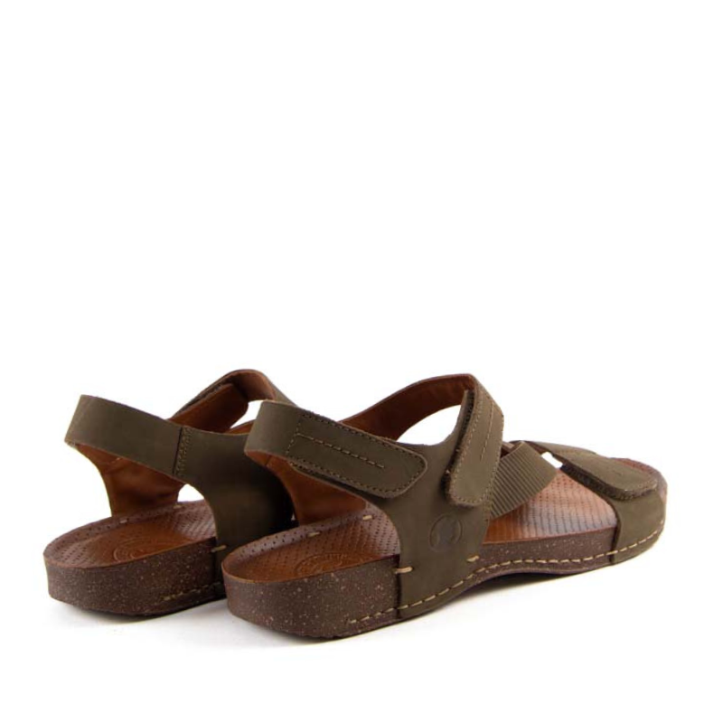 SANDALIA TRIPLE VELCRO KAKI C635