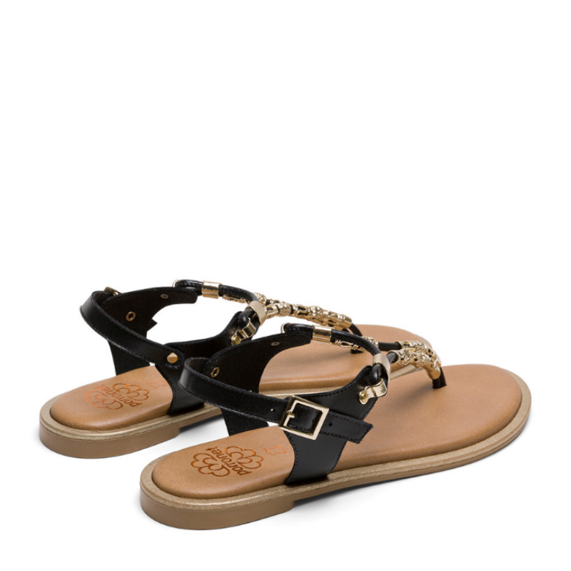 SANDALIA DEDO ABALORIOS NEGRO 3112