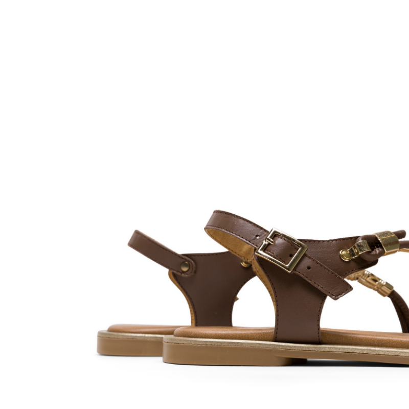 SANDALIA DEDO ABALORIOS MOKA 3112