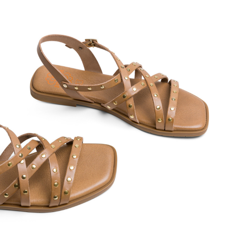 SANDALIA ROMANA TACHAS TAUPE