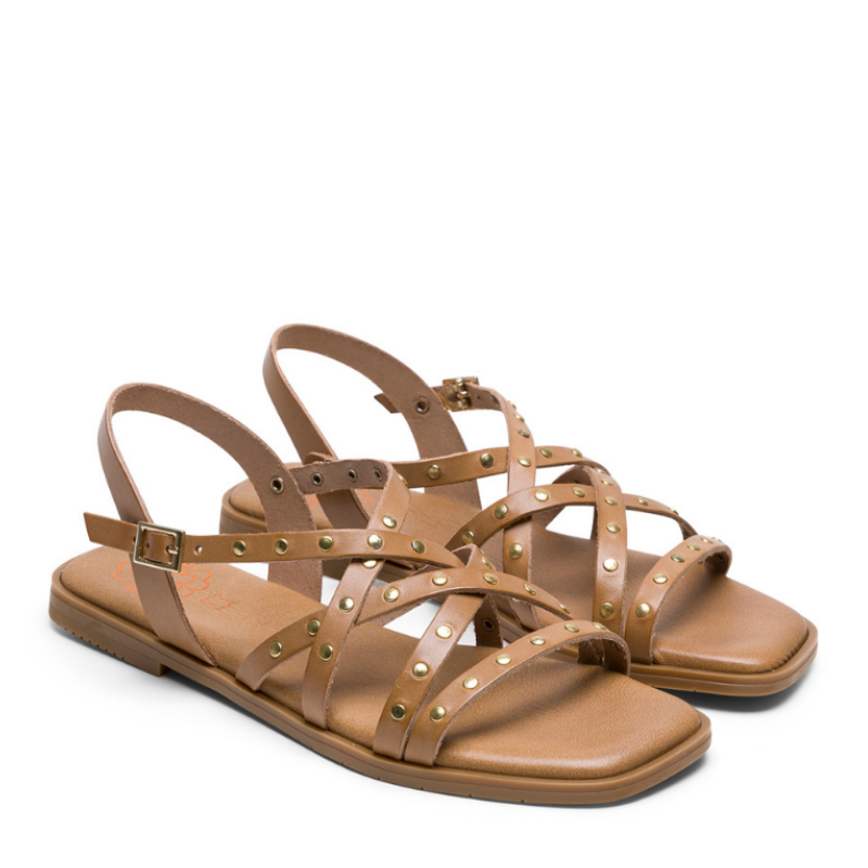 SANDALIA ROMANA TACHAS TAUPE