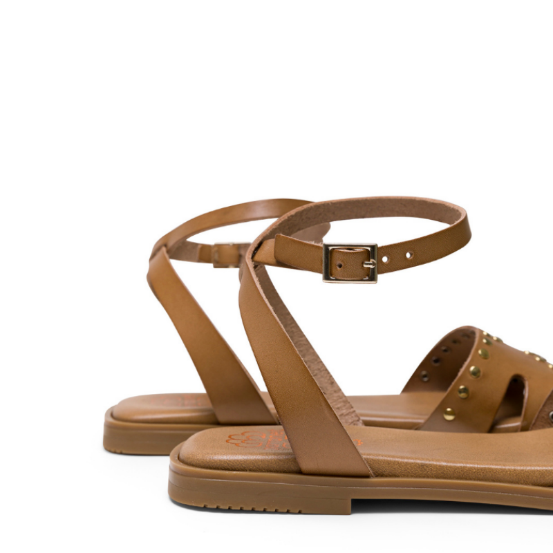 SANDALIA PULSERA TACHAS TAUPE 3116