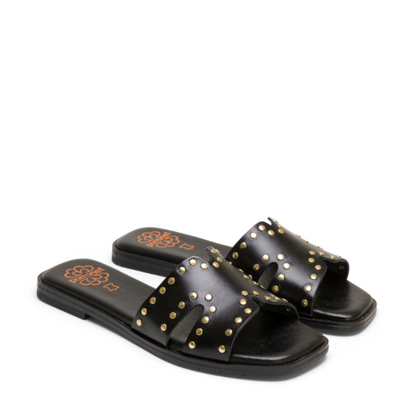 SANDALIA PALA H TACHAS NEGRO 3115