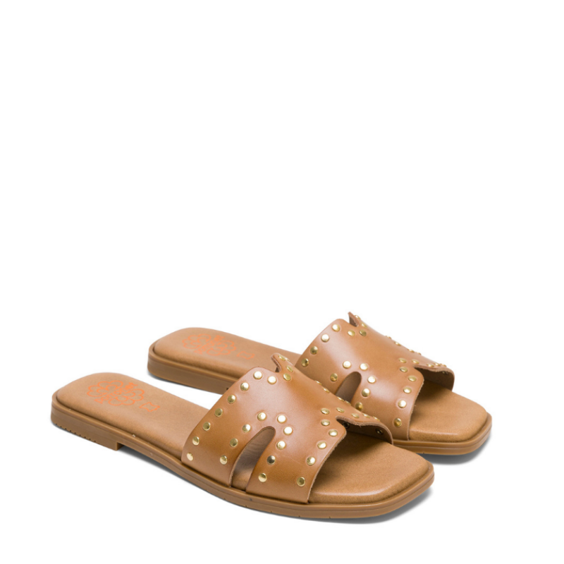 SANDALIA PALA H TACHAS TAUPE 3115