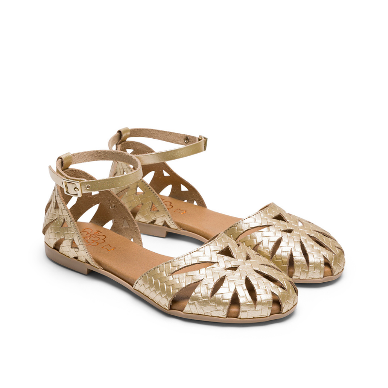 SANDALIA CANGREJERA ORO 3101