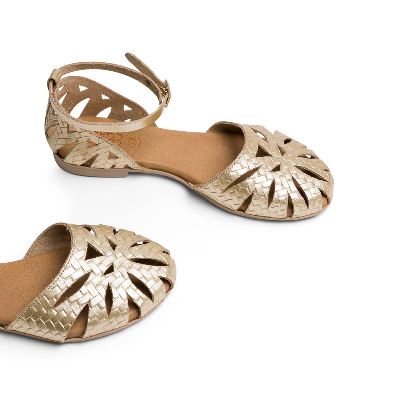 SANDALIA CANGREJERA ORO 3101