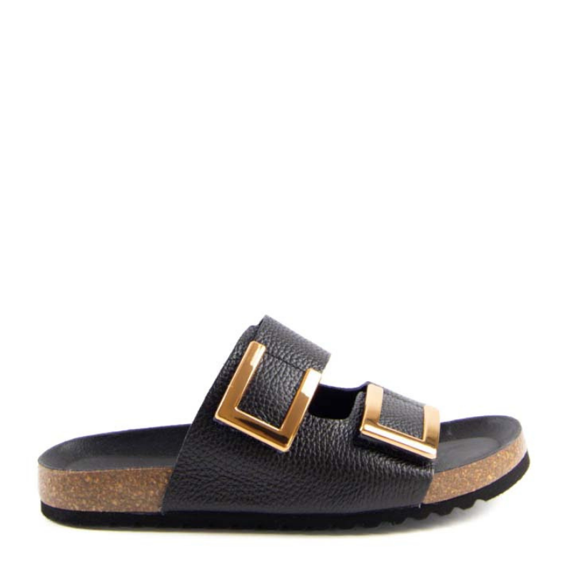 SANDALIA BIO HEBILLAS NEGRO 3C-MARIOLA