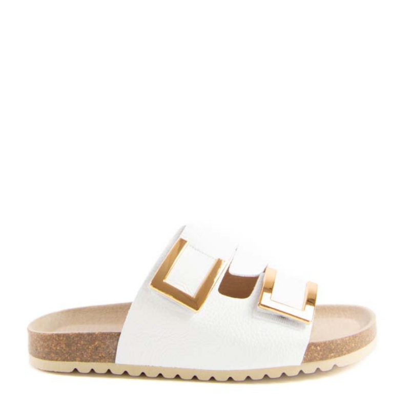 SANDALIA BIO HEBILLAS BLANCO 3C-MARIOLA