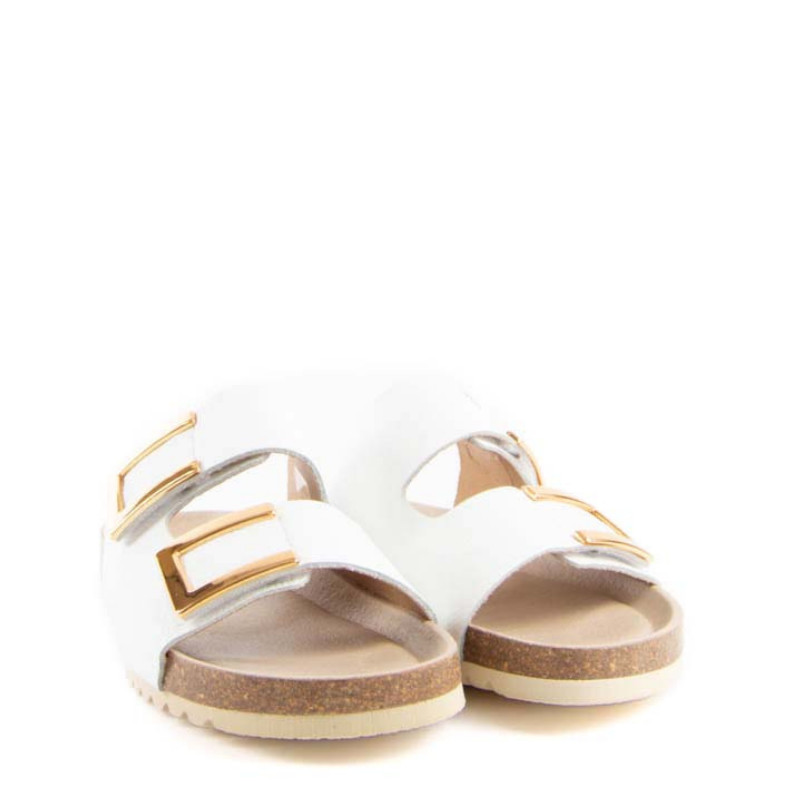 SANDALIA BIO HEBILLAS BLANCO 3C-MARIOLA