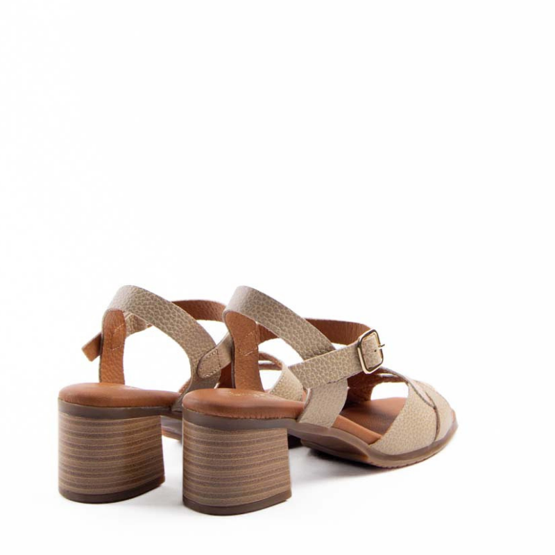 SANDALIA PALA ENTRELAZADA TAUPE 1980