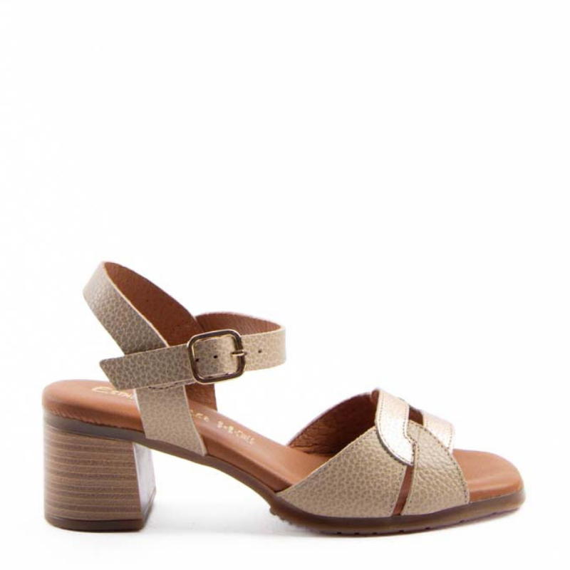 SANDALIA PALA ENTRELAZADA TAUPE 1980