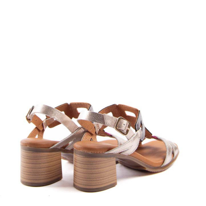 SANDALIA CUADRO EMPEINE MULTI METAL 1988