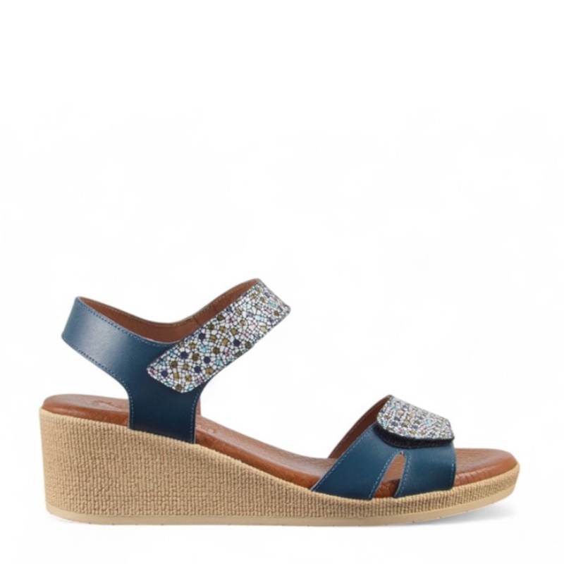 SANDALIA VELCROS PUNTOS MARINO 25132