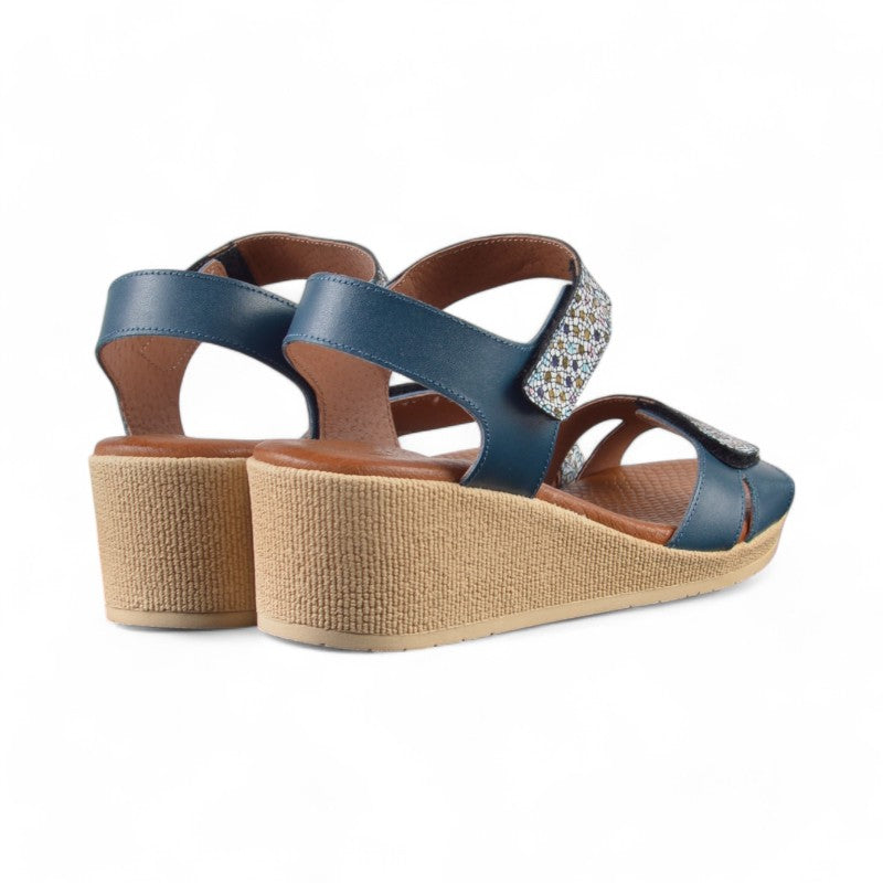 SANDALIA VELCROS PUNTOS MARINO 25132