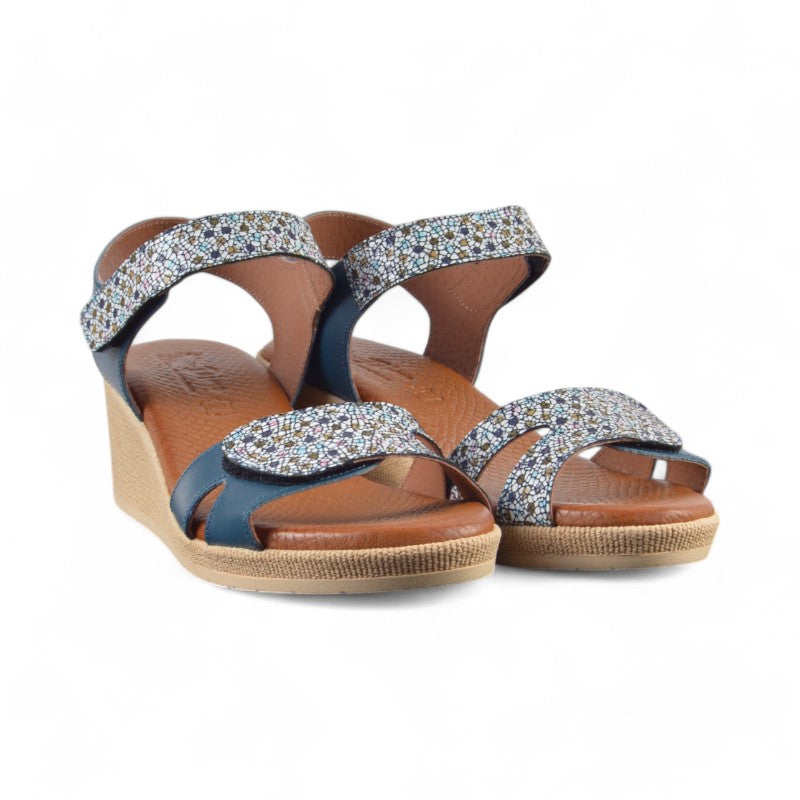SANDALIA VELCROS PUNTOS MARINO 25132