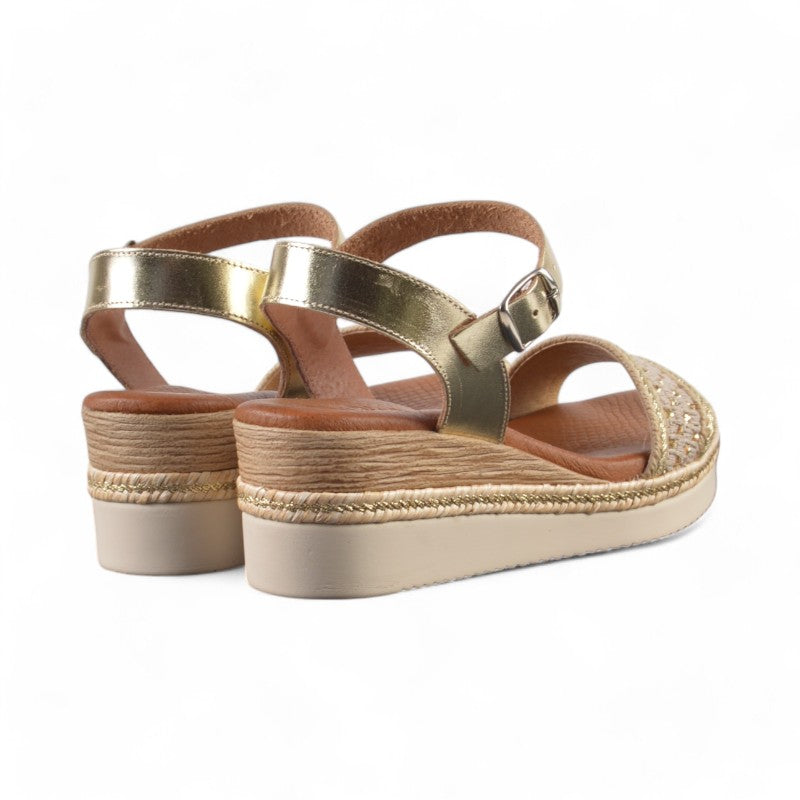 SANDALIA PALA BRILLOS PLATINO 25137