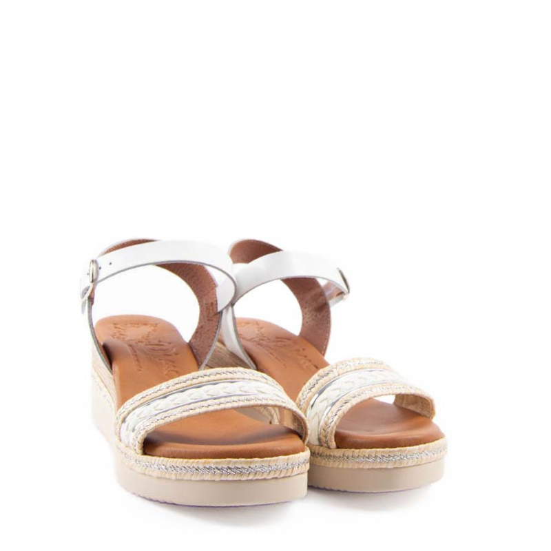 SANDALIA BANDA TRENZA BLANCO 241311