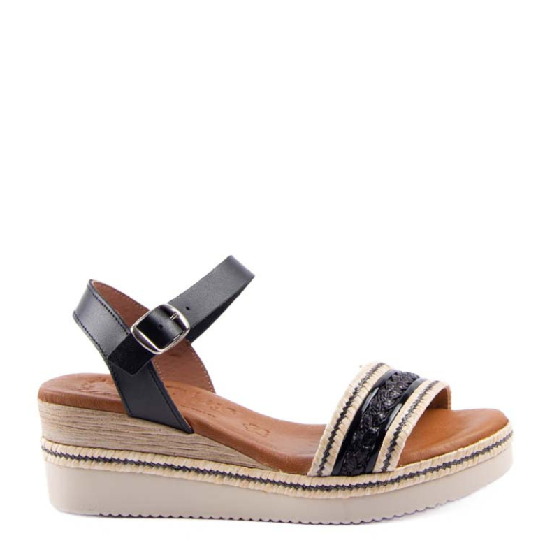 SANDALIA BANDA TRENZA NEGRO 241311