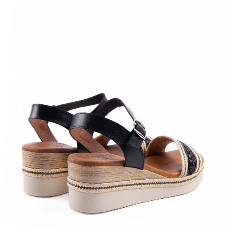 SANDALIA BANDA TRENZA NEGRO 241311