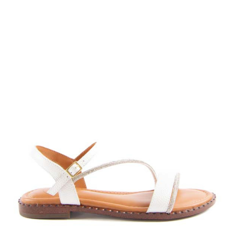 SANDALIA TIRA STRASS BLANCO MENORCA002