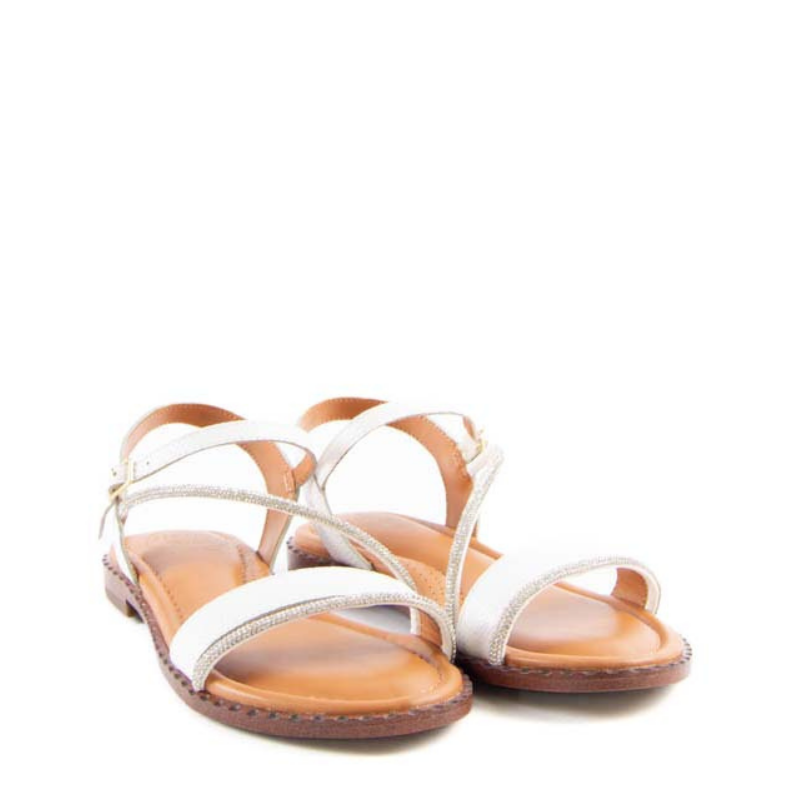 SANDALIA TIRA STRASS BLANCO MENORCA002