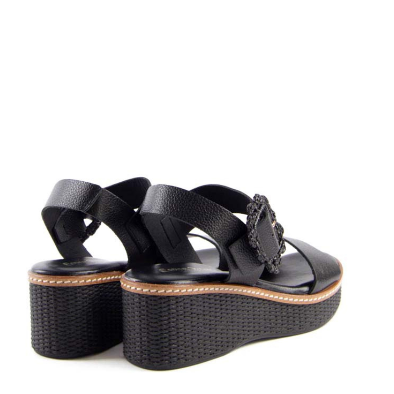 SANDALIA HEBILLA CROCHET NEGRO 434