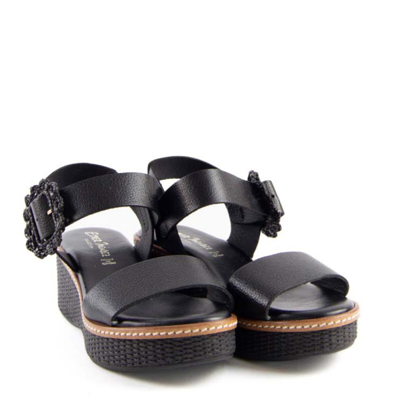 SANDALIA HEBILLA CROCHET NEGRO 434