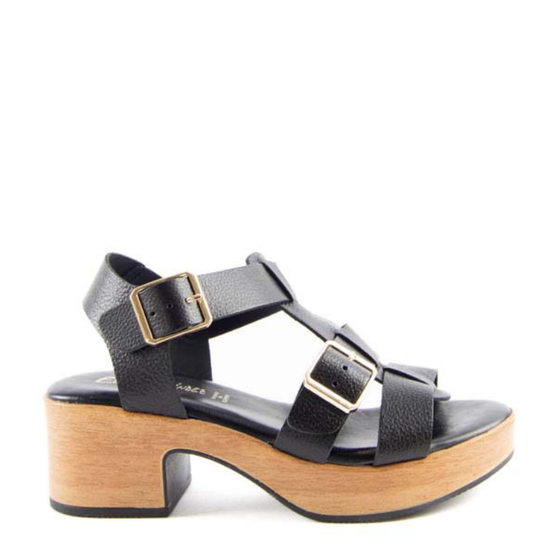 SANDALIA HEBILLAS NEGRO 402