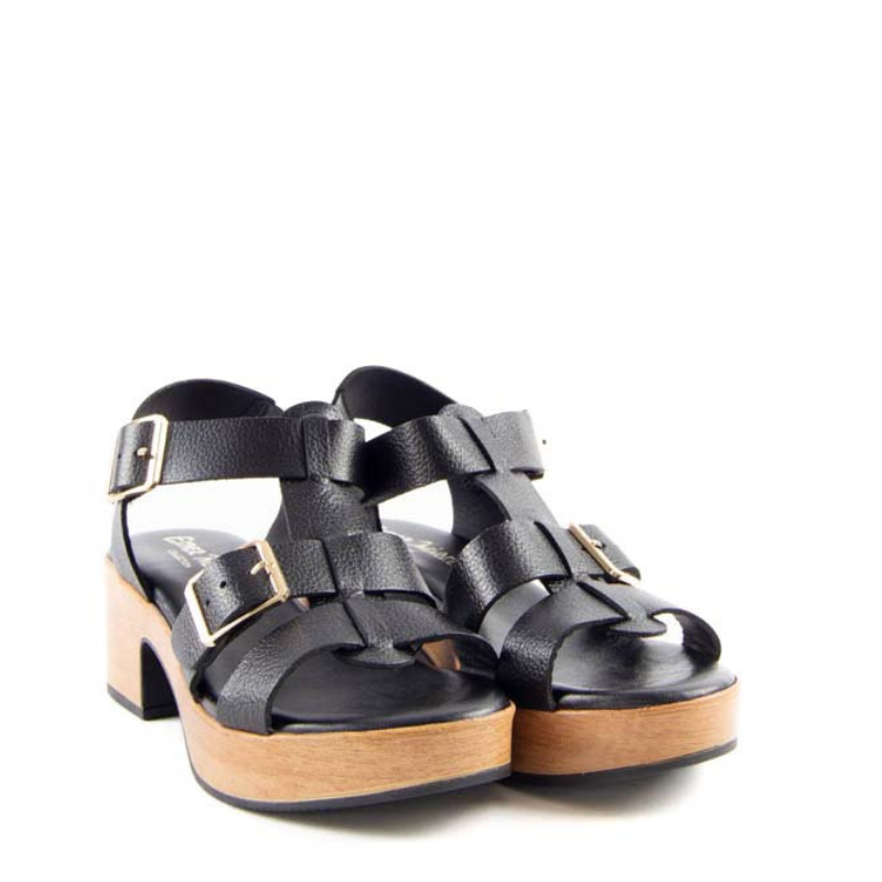 SANDALIA HEBILLAS NEGRO 402