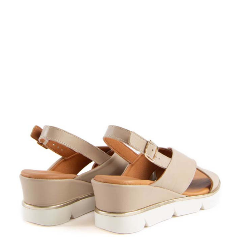 SANDALIA CUÑA FORRADA IVORY 12611